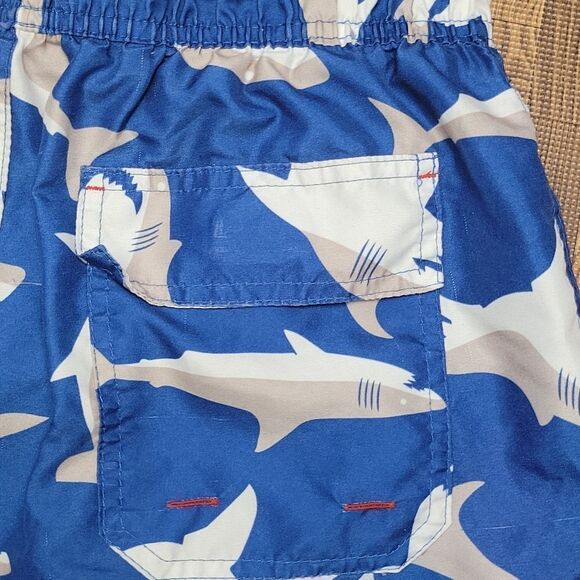 U.S Polo Assn. Shark Print Swim Trunks Size Boys Medium - Picture 8 of 14